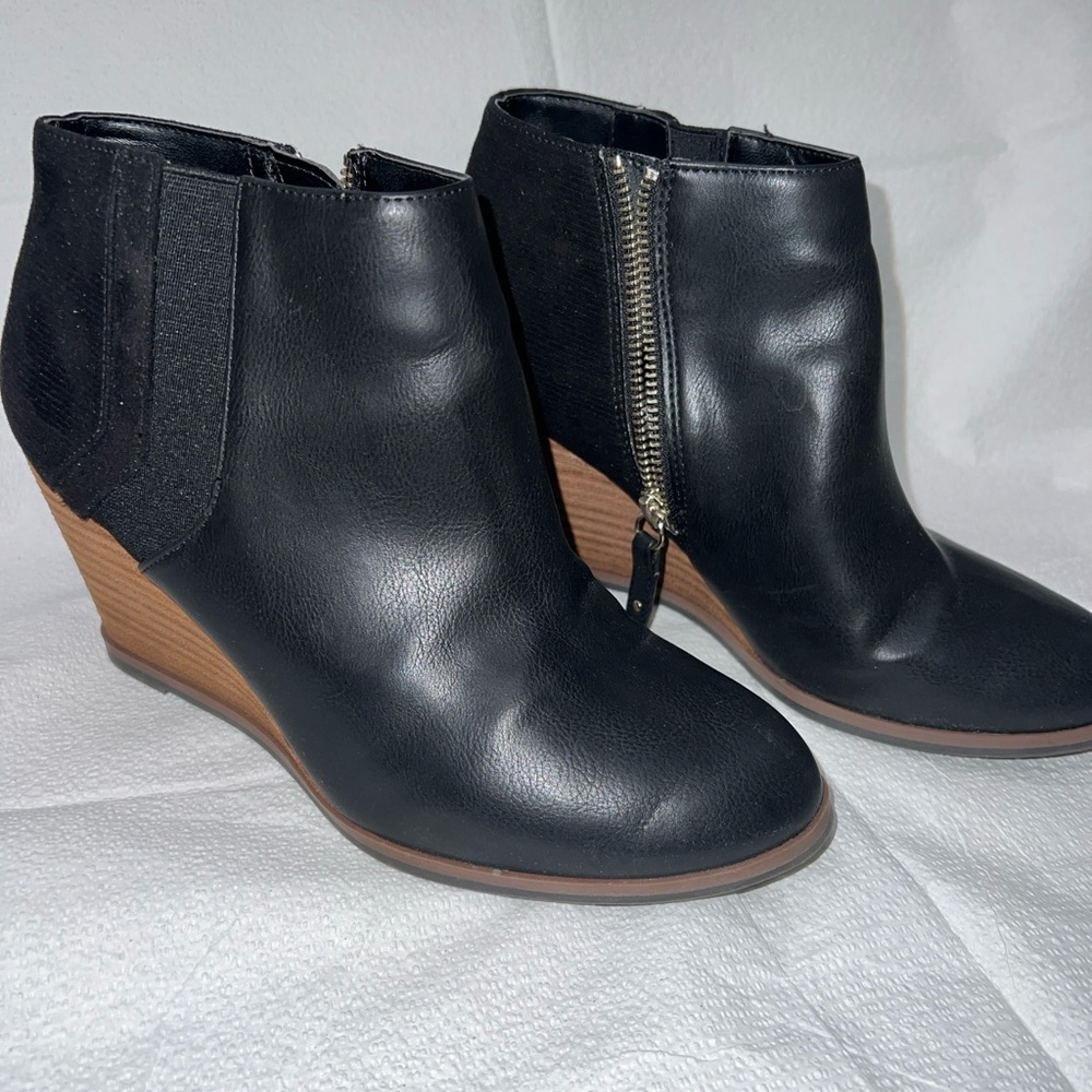 Dr. Scholls Boots Be Energized Memory Foam Womens Wedge Ankle Size 8M